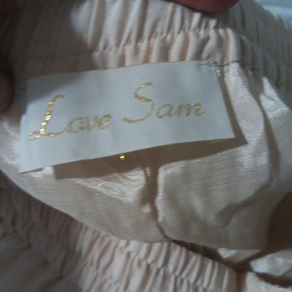100% Viscoce, Love Sam Cream Pants with Lace Detail - Picture 6 of 7